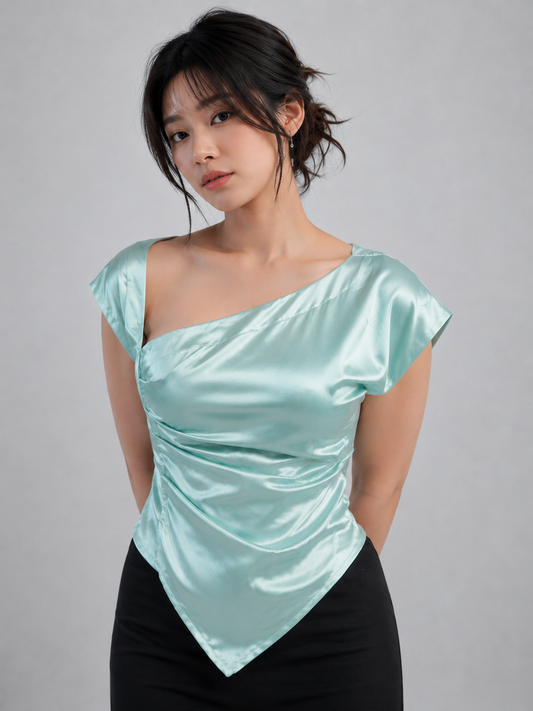 After flow satin top