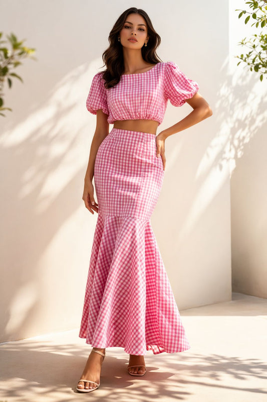 Mermaid Gingham Coord Set