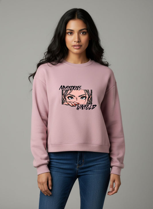 Pink Bold Typography Oversized Sweatshirt