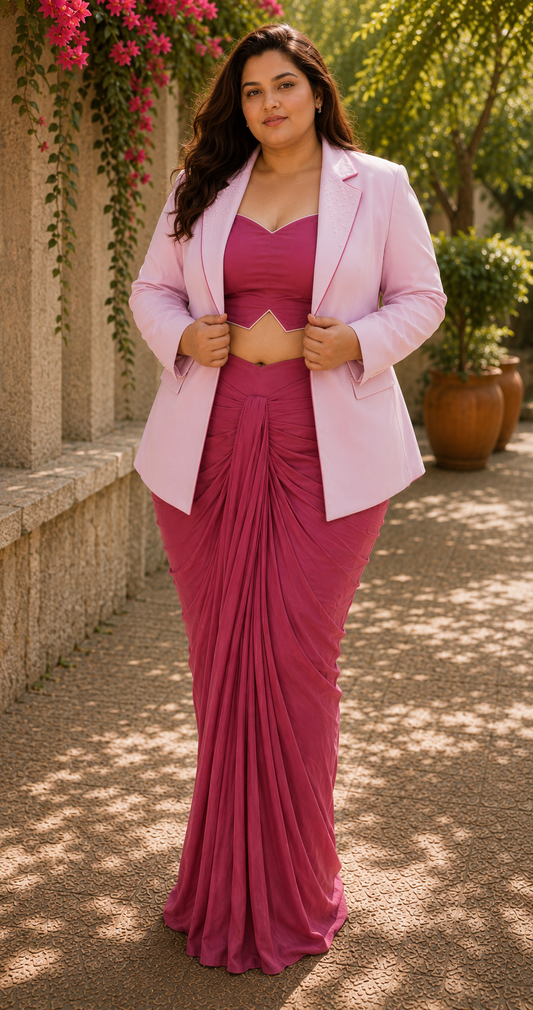 Gulaab draped 3 piece set