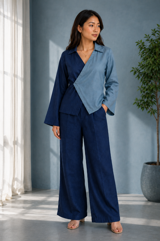 Shades of Blue Semi Formal Coord Set