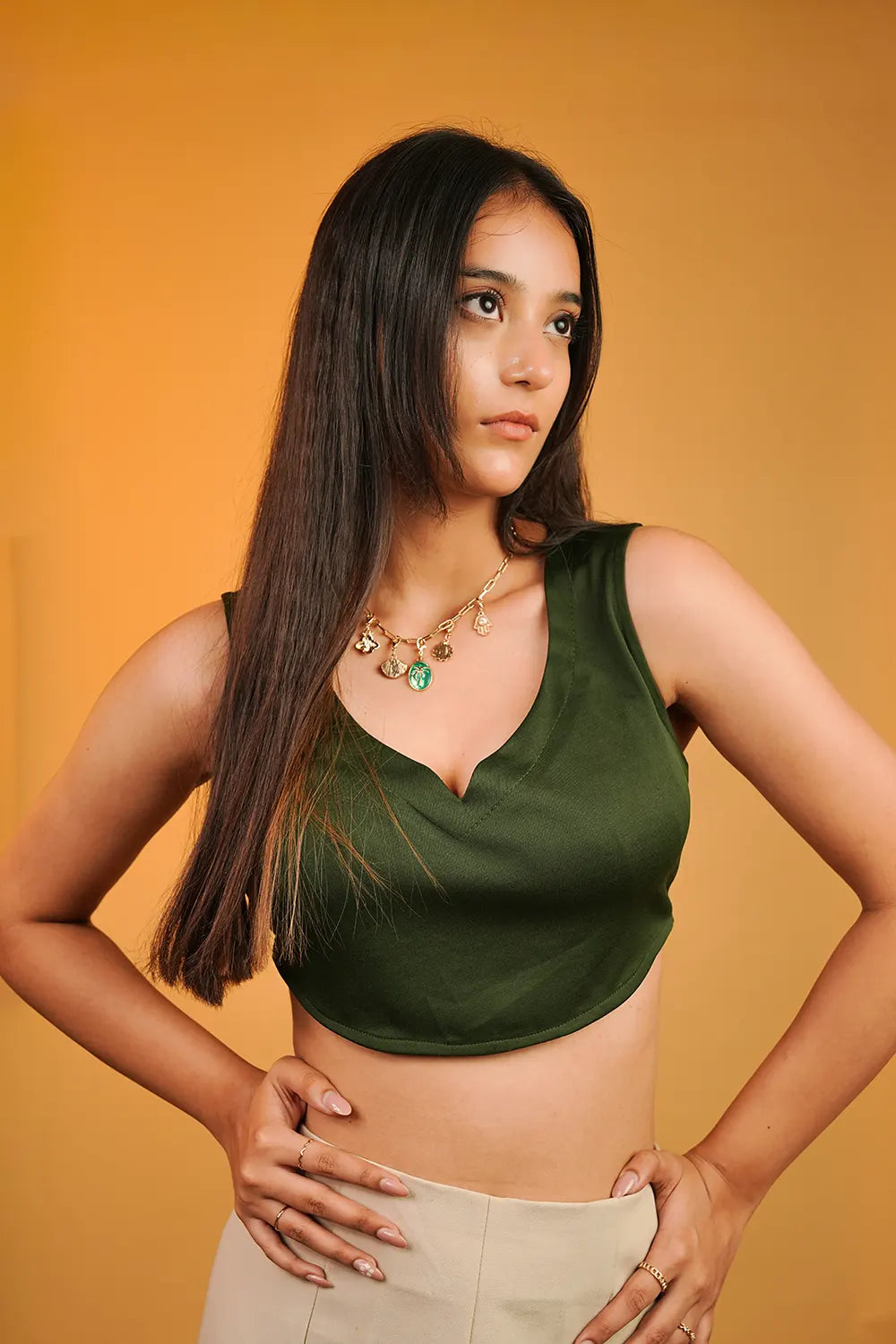 Twist back crop top