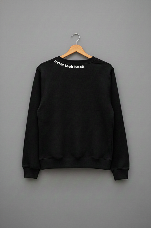 Black Crew Neck Relaxed Fit Sweatshirt