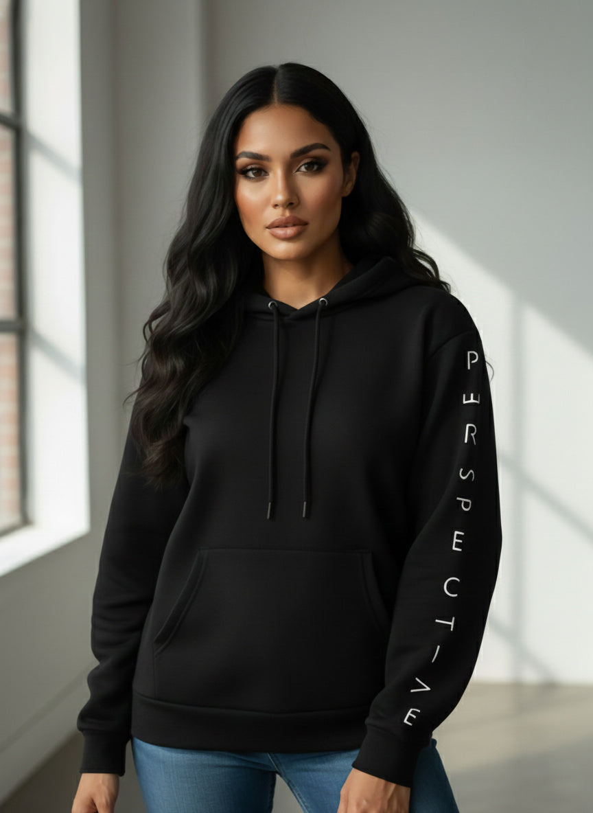 Perspective "Think Less, Stupid More" Relaxed Fit Black Hoodie