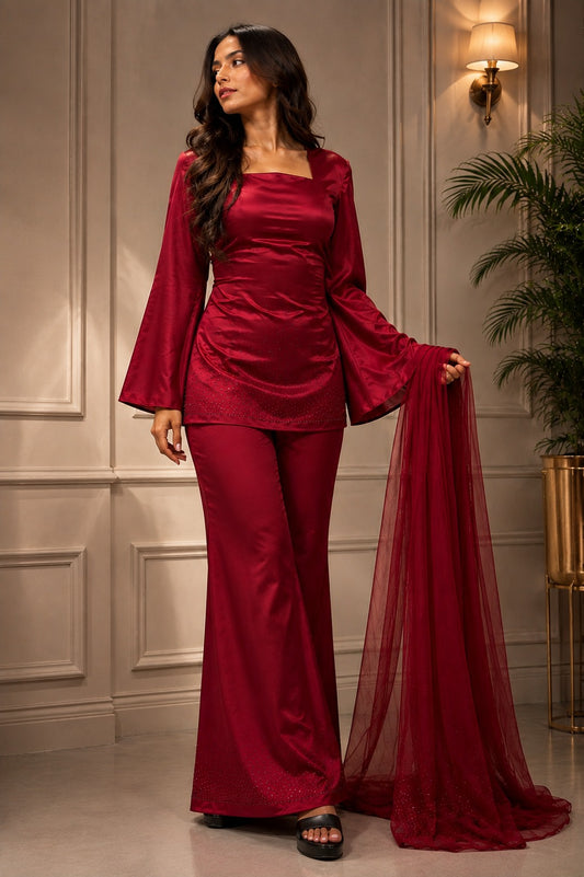Surkh Adaa Suit Set