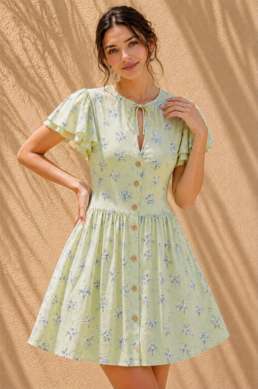 Mist Floral Fit & Flare Dress