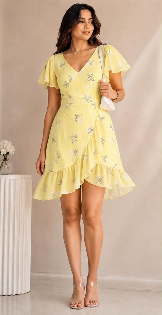 Buttercup Bloom Ruffle Mini Dress