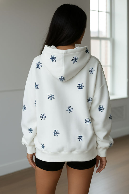 Snowflakes Rleaxed fit Hoodie