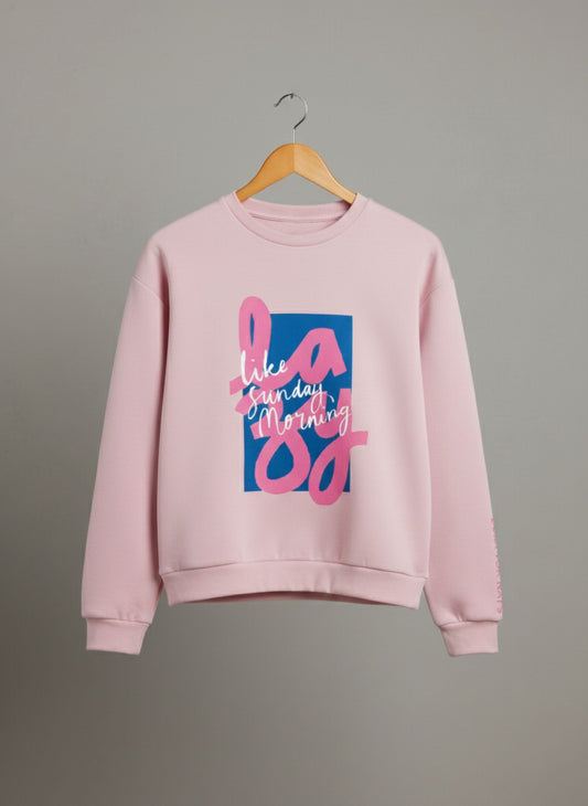 Lazy Pink Relaxed Fit Sweatshirt